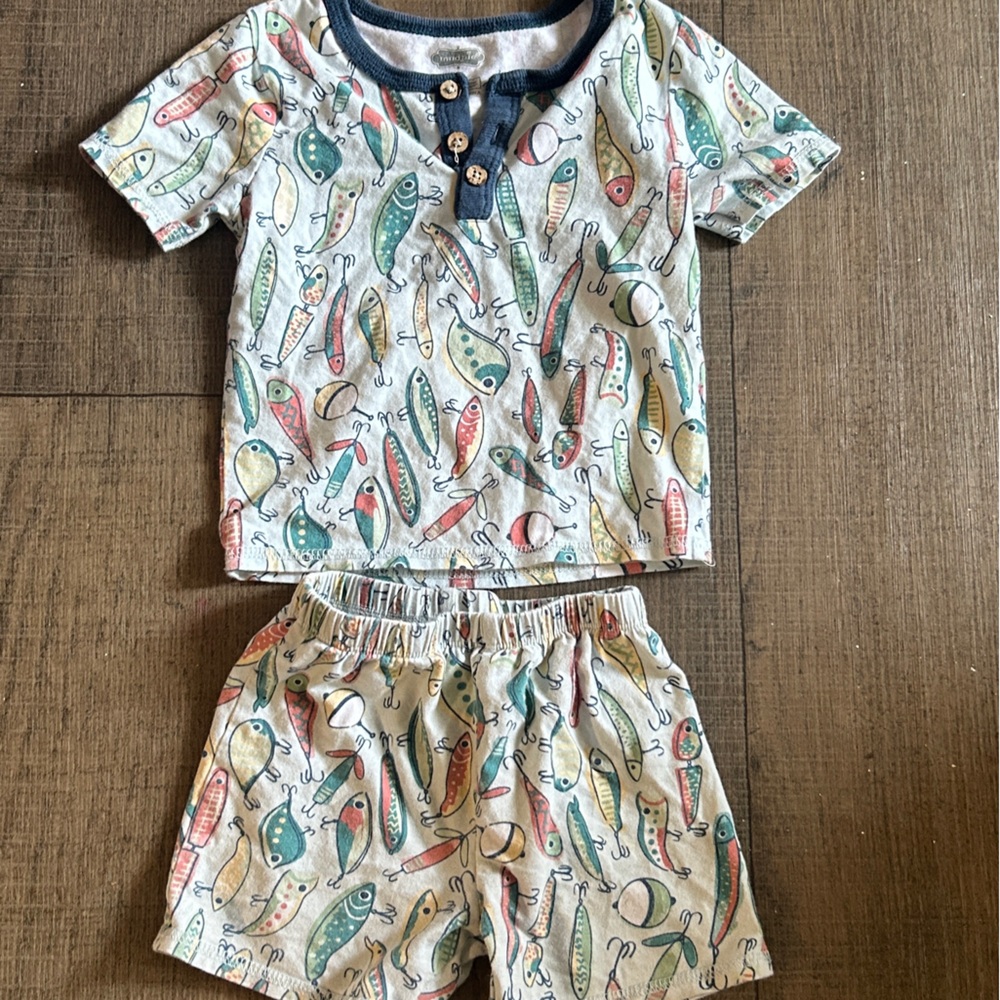 Mud Pie Blue Fish Baby Set